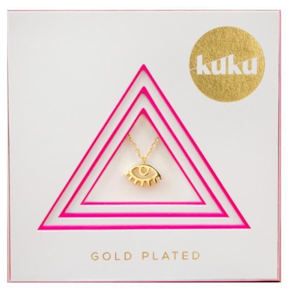 Collier - Suck UK - 25 cm - Rostfritt stål - Guld - Ögonhänge guld-