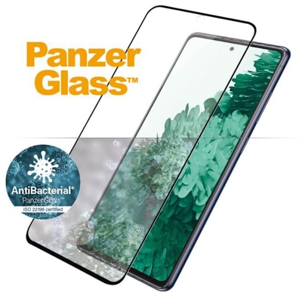 Näytönsuoja - Samsung - Galaxy S21 FE - Karkaistu lasi - Antibakteerinen - Naarmuuntumaton Svart