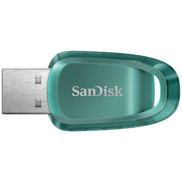 USB-avain - SanDisk - Ultra Eco™ - 256 Gt - USB 3.2 - Lukunopeus 100 Mt/s Vihreä
