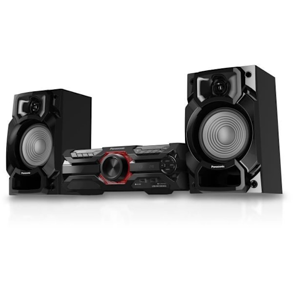 PANASONIC AKX320 - Kompakt Mini Hi-Fi System - Bluetooth - 450W - Karaoke funktion, dobbelt USB - CD+FM Radio