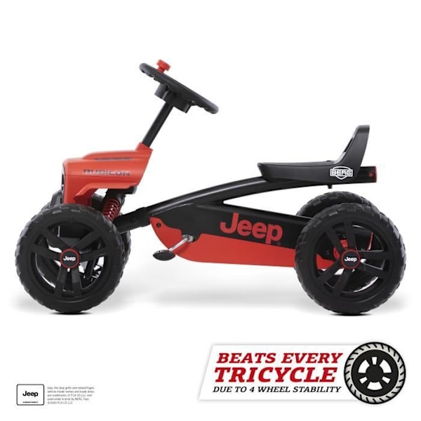 Berg JEEP Buzzy Rubicon pedal go-kart - Rød - 4 hjul - Til børn fra 9 måneder til 5 år Rød