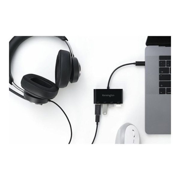 USB-C koncentrator - KENSINGTON - CH1200 - 4 porte - 10 Gbit/s - Plug & Play
