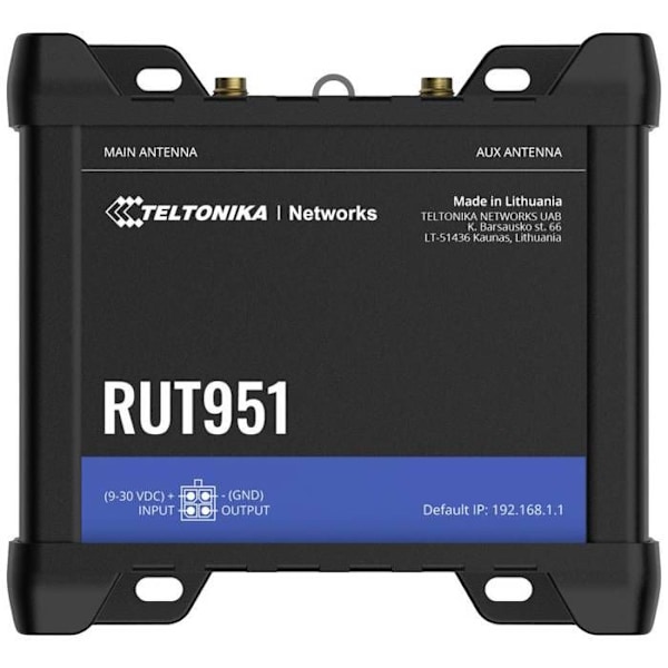 Teltonika RUT951 Wi-Fi Router Indbygget modem: LTE 2,4 GHz
