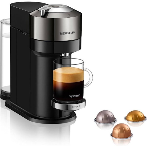 Pod kaffemaskine - Krups - Vertuo Next XN910C10 - 1,1 L - Centrifusionsteknologi - 6 kaffestørrelser