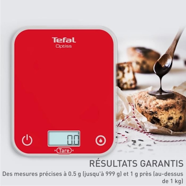 TEFAL Elektronisk köksvåg Bakgrundsbelyst display Kapacitet 5kg Raspberry BC50U3V0 Hallon