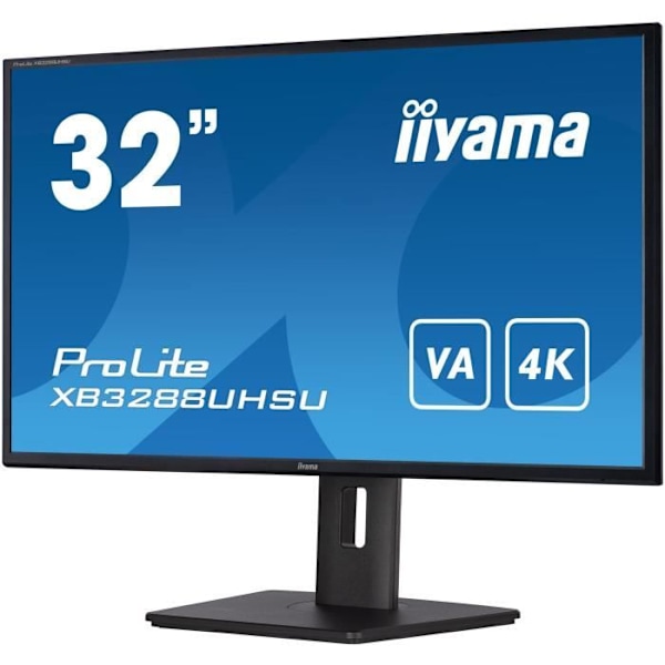 PC-skærm - IIYAMA - XB3288UHSU-B5 - 32" VA LED 4K 3840 x 2160 - 3ms - 60Hz - 2 x HDMI 1 x DP