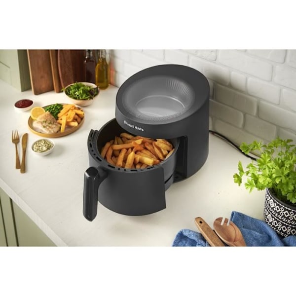 Fritøs uden olie RUSSELL HOBBS - SatisFry Air Panoramic 27420-56 - Kapacitet 5L - 10 madlavningsprogrammer - 1500W - Sort Svart