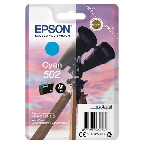 EPSON Binocular Cartridge - Cyan 502