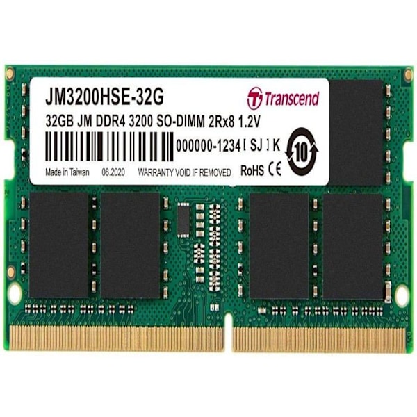 Hukommelsesmodul til bærbar pc - Transcend - JetRam JM3200HSE-32G - DDR4 - 3200 MHz - 32 GB