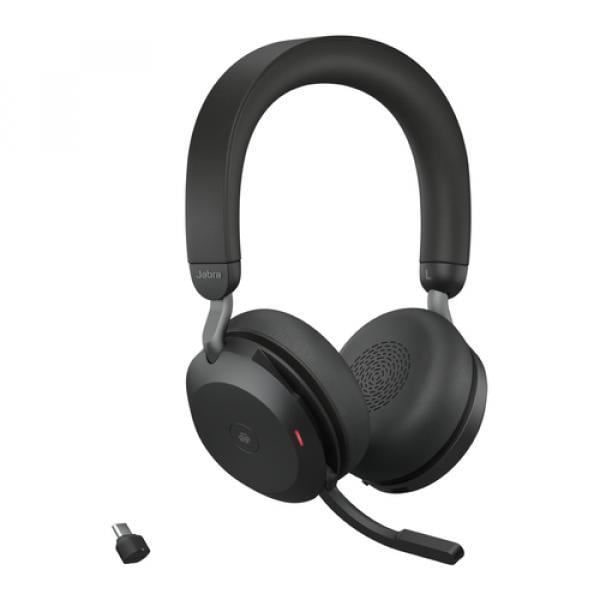 Jabra Evolve2 75 kuulokkeet - langaton/langallinen Bluetooth - aktiivinen äänenvaimennus - USB-C - eristys