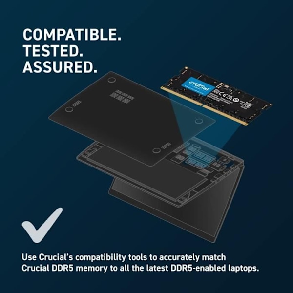 CRUCIAL RAM-hukommelse DDR5 - 16GB - 4800 MT/s - CL40 - SODIMM