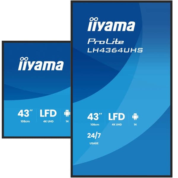 Digital display screen - IIYAMA - Prolite LH4364UHS-B1AG - 4K UHD - 43 tum - Android 14 OS