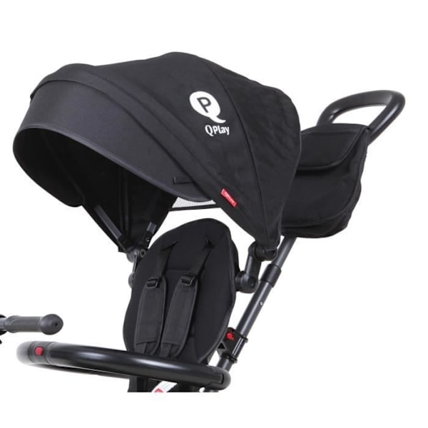 Tricycle QPlay Rito Plus Junior i Sort Stål - Til Børn fra 10 til 36 Måneder sort