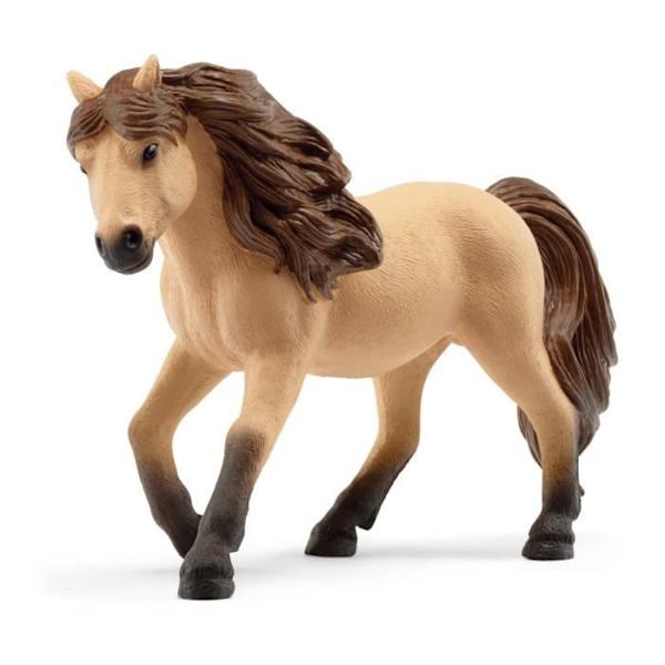 Laatikko Islanninponin kanssa - Koulutustilan laajennus, Schleich-laatikko, jossa 1 laatikko ja 1 ponihahmo, lapsille 3-vuotiaille - Gul, brun och röd
