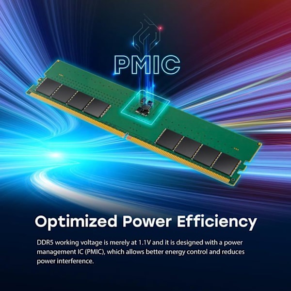 Transcend 8 Gt PC RAM -muisti JM DDR5 4800 U-DIMM 1Rx16 1Gx16 CL40 1,1 V - vihreä - 8 Gt