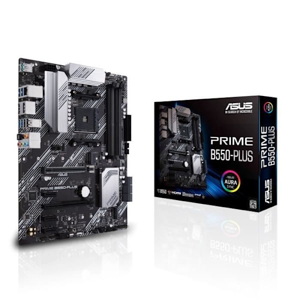 Emolevy - ASUS - PRIME B550-PLUS - Socket AM4 - 3. sukupolven AMD Ryzen -prosessorit