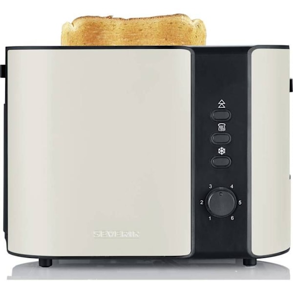 Severin 9576 Brødrister med lysindikator, med indbygget speciel rist til bagværk i beige, sort