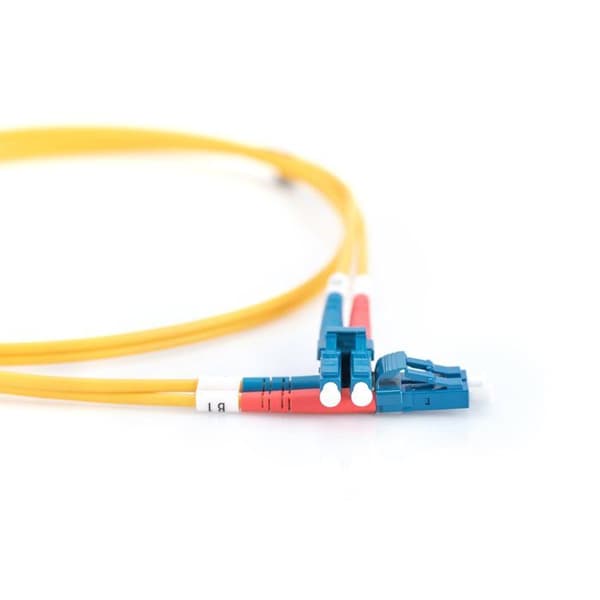 Fiberoptisk kabel - Duplex - 9/125 OS1 - Gul - 3 m - LC-kontakter