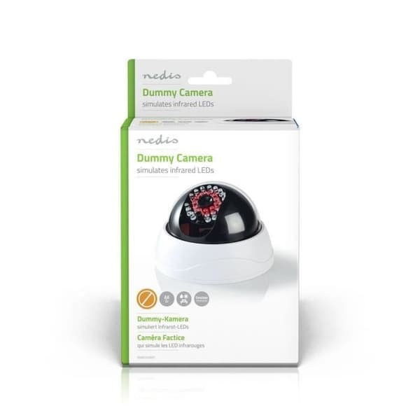 NEDIS Dummy Säkerhetskamera - Dome - IP44 - Vit Vit