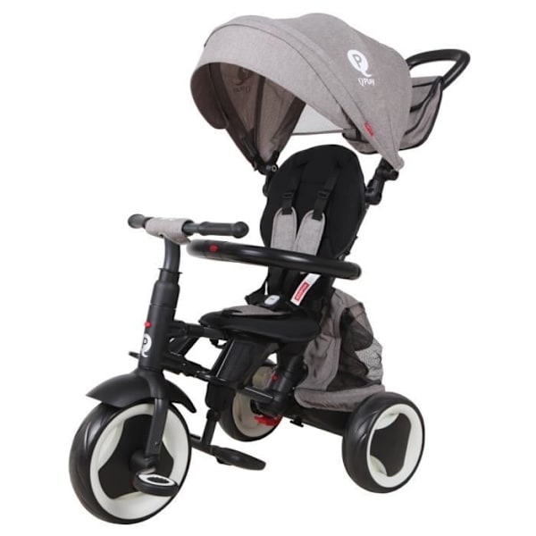 QPlay tricycle Rito Plus junior stål grå/sort Grå