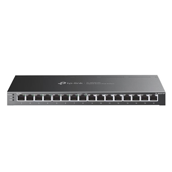 Administreret switch - TP-Link - TL-SG2016P - 16 RJ45 porte - PoE - Gigabit Ethernet Sort
