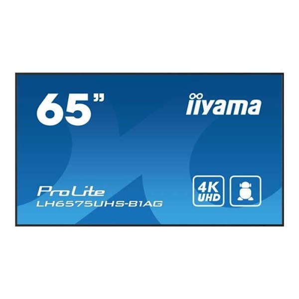 LED-baglyst LCD fladskærm - iiyama ProLite LH6575UHS-B1AG - Klasse 65 - 4K - Sort