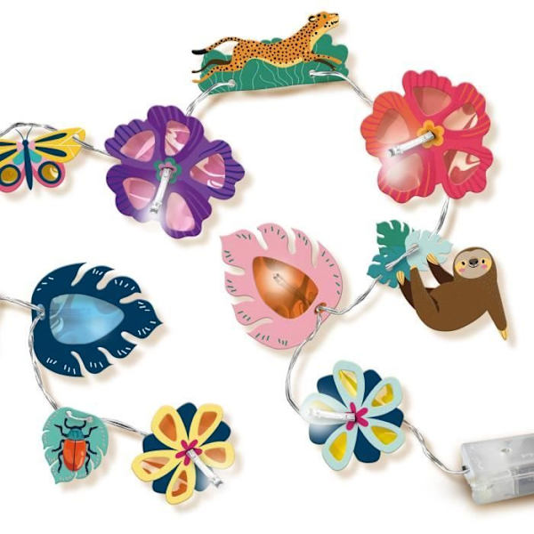 SES CREATIVE jungle light girlander - Kreativt kit för barn från 6 år och uppåt Flerfärgad