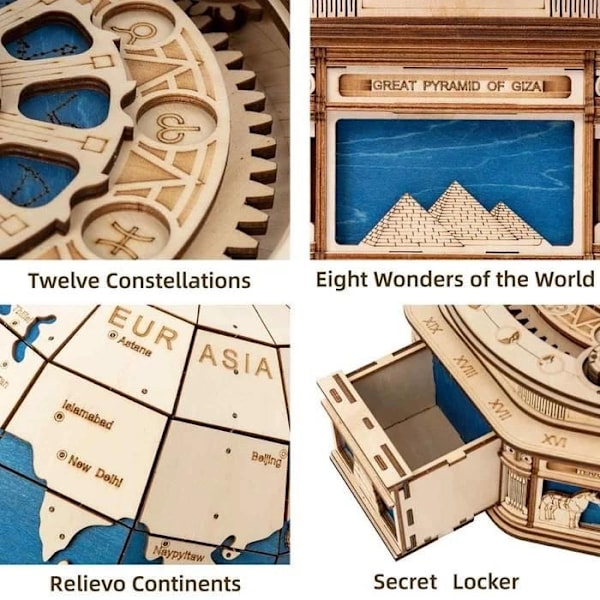 3D DIY Rokr Puzzle - Terrestrial Globe - Robotime