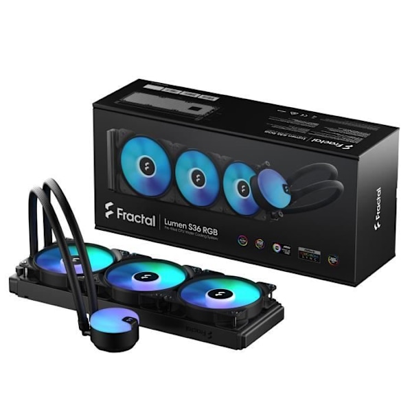 FRACTAL DESIGN - Lumen S36 v2 RGB (AM5/LGA 1700 kompatibel) - Blæser - 67 mm Sort