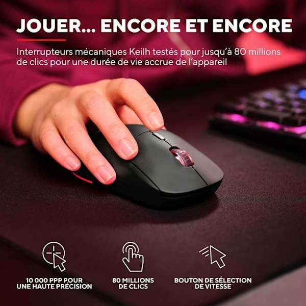 Gamingmus - Trust Gaming - GXT 926 Redex II - Trådløs - Genopladelig - 10000 DPI