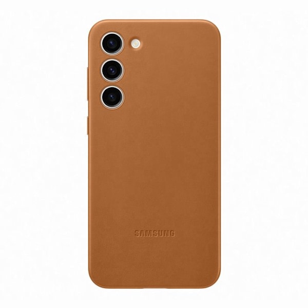 Læderetui - SAMSUNG - Galaxy S23+ - Beige - Halvstivt - Blandet Beige, Camel