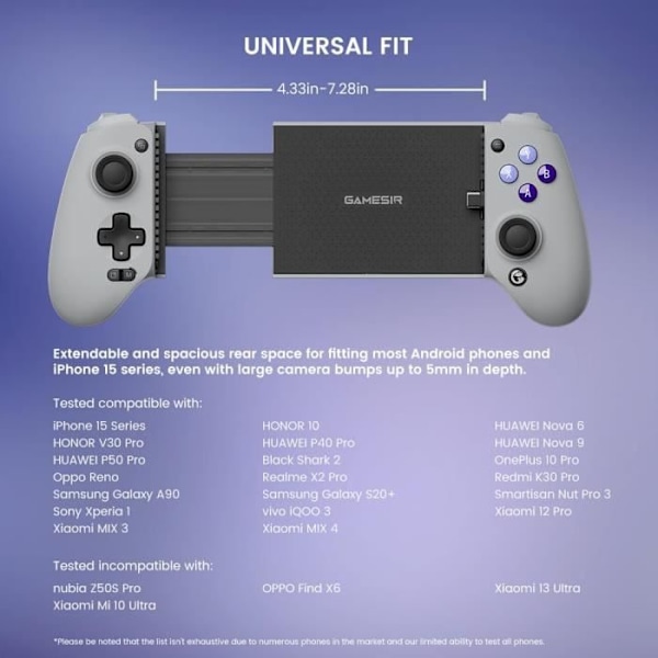 Spilkonsol - GameSir - G8 Galileo - USB-C - Hall-effekt - 3,5 mm lydstik