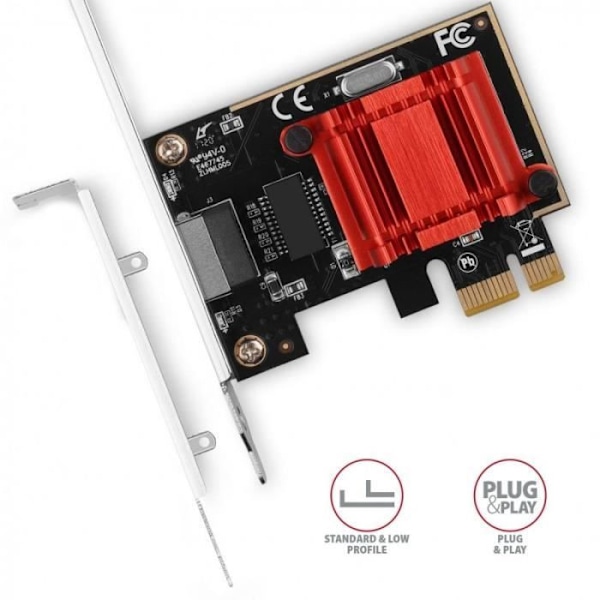 AXAGON PCEE-GIX PCIe-adapter, Gigit Ethernet, Intel i210-AT - RJ45 - 8595247906526
