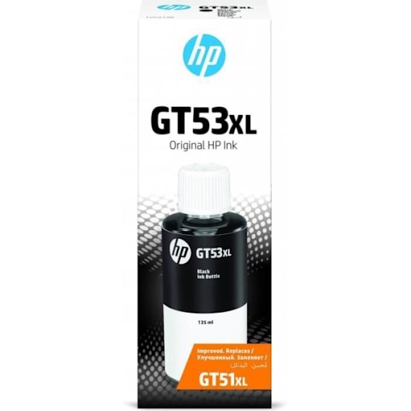 HP GT53 sort blæk 135ml - Høj kapacitet - Inkjet - Til HP Deskjet GT 5810, GT 5820
