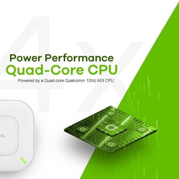 Zyxel True WiFi 6 (kaksikaistainen 802.11ax), 1,77 Gbps Hotspot, neliytiminen prosessori ja kaksi 2x2 MU-MIMO-antennia, ohjaus