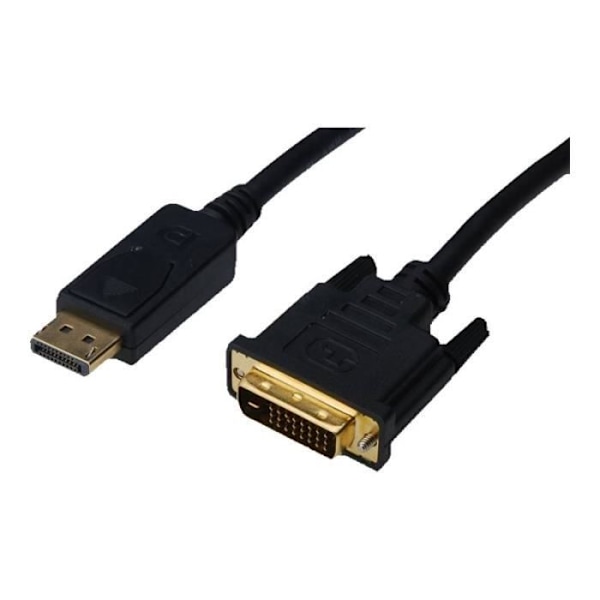 DisplayPort kabel til dobbelt DVI-D (M) til DisplayPort (M) 2 m formet, sorte kærvskruer - DIGITUS Svart