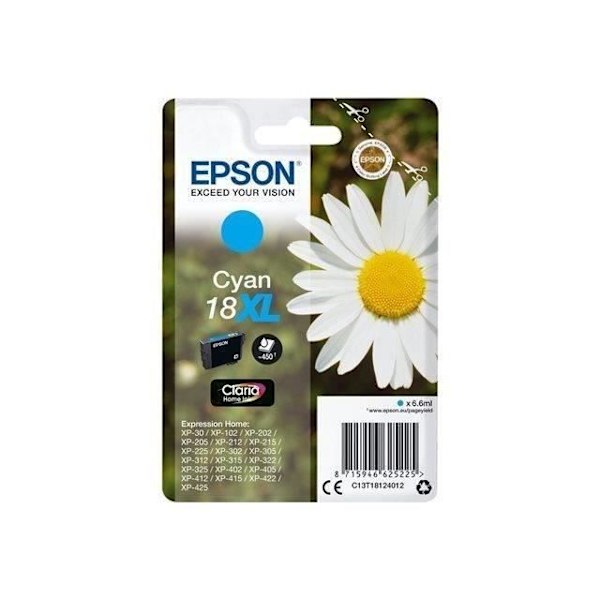 EPSON T1812 XL cyan blækpatron - Daisy (C13T18124012)