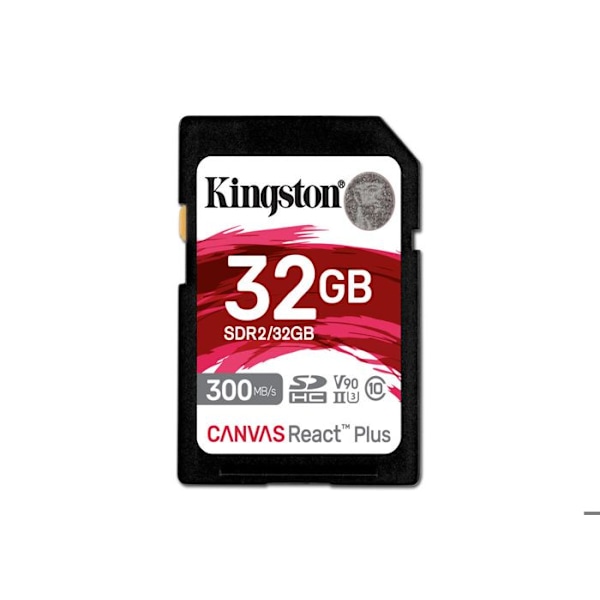 Kingston-muistikortti SD 32 Gt Canvas React Plus 300/260 UHS-II U3 - 0740617301946