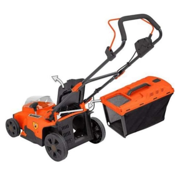 Batteridrevet plæneklipper 40 volt klippe 37 cm Dual Power