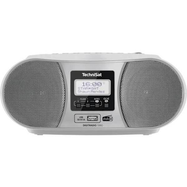 TechniSat DIGITRADIO 1990 Radio CD-afspiller DAB+, FM AUX, Bluetooth, CD, DAB+, FM, USB batteriopladningsfunktion