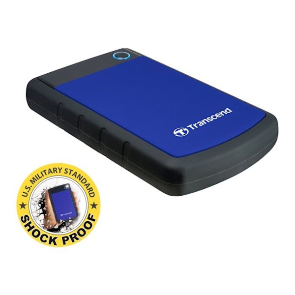 TRANSCEND StoreJet 2,5" H3B ekstern harddisk - 2 TB - USB 3.0 - Bærbar