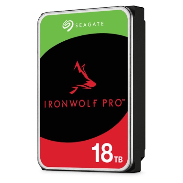 Seagate IronWolf Pro, 18TB, NAS HDD – CMR, 3,5”, SATA 6Gb/s, 7200 RPM, 256MB Cache (ST18000NT001)
