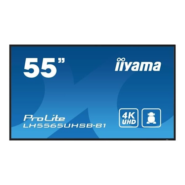 LED-taustavalaistu LCD-litteänäyttö - iiyama - iiyama ProLite LH5565UHSB-B1 - Diagonaaliluokka 55" (54,6" katseltavissa oleva) L-näyttö musta