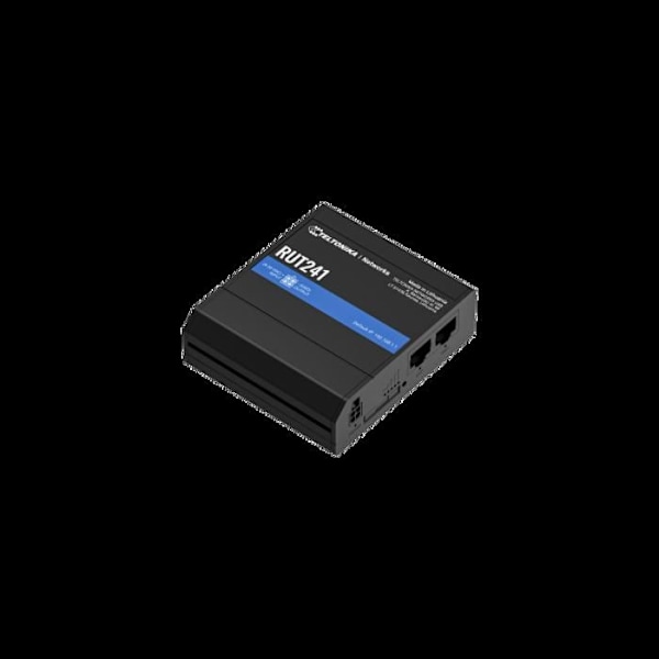 LTE WiFi-router - Teltonika - RUT241 - Industrielt design - Kompakt størrelse - 4G LTE Sort