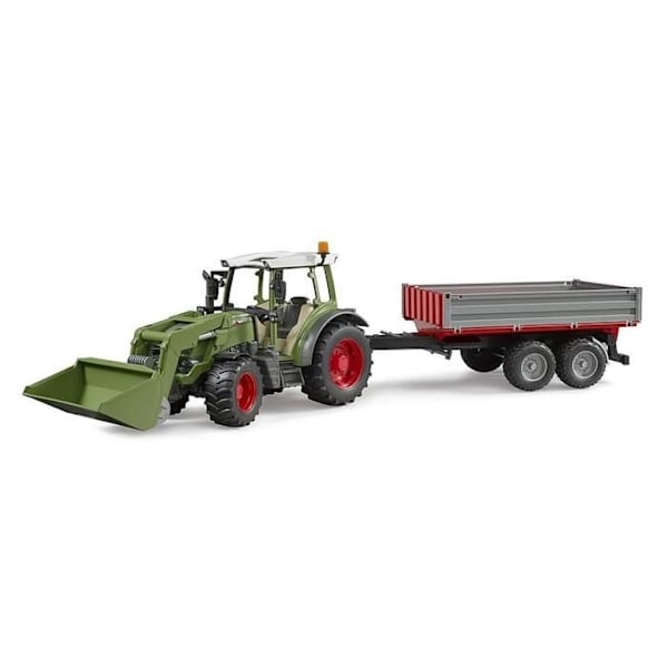 Fendt Vario 211 traktori kuormaimella ja peräkärryllä