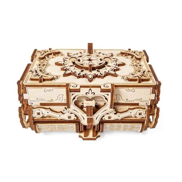 UGEARS antik æske - 3D mekanisk træpuslespil - 100-200 brikker - til babyer fra 14 år og opefter