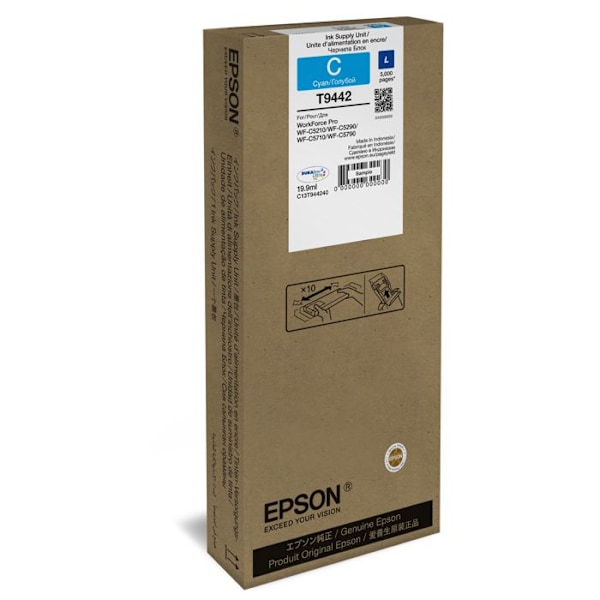 EPSON alkuperäinen mustepatruuna T9442 - 19,9 ml - syaani