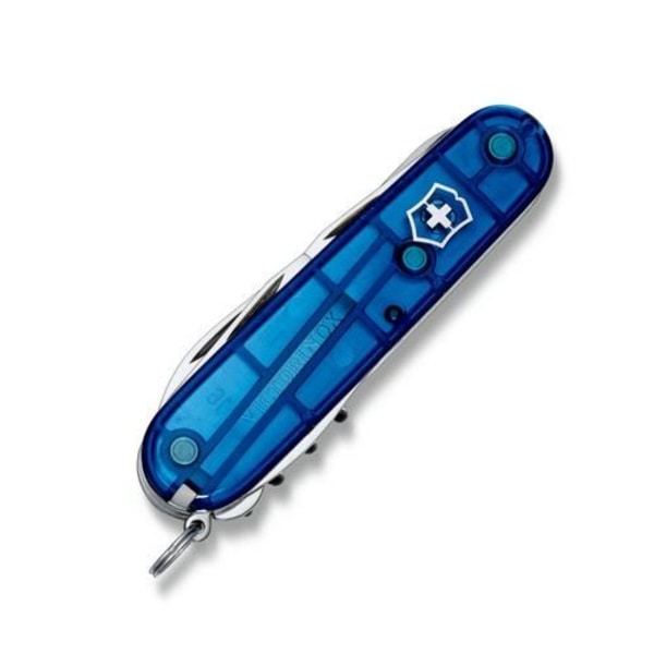 Victorinox 1.3703.T2 schweizisk lommekniv - Gennemsigtig blå - Rustfrit stål - 91 mm x 27 mm x 18 mm Gennemsigtig blå