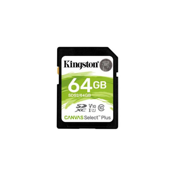KINGSTON Canvas Select Plus SD-muistikortti - SDS2/64GB 64GB Class 10 UHS-I 100MB/s