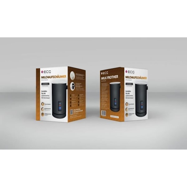 Mælkeskummer - ECG - NM 119 - 250 ml - Rustfrit stål - 650 W Svart